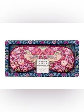 WILLIAM MORRIS Dried Lavender Vegan Plush Bird Floral Berry Sleep Mask